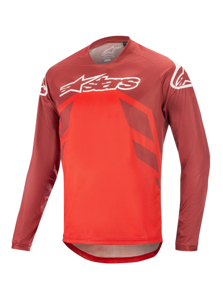 Alpinestars Racer V2 Jersey - Long Sleeve 2XL / Burgundy/Bright Red/White