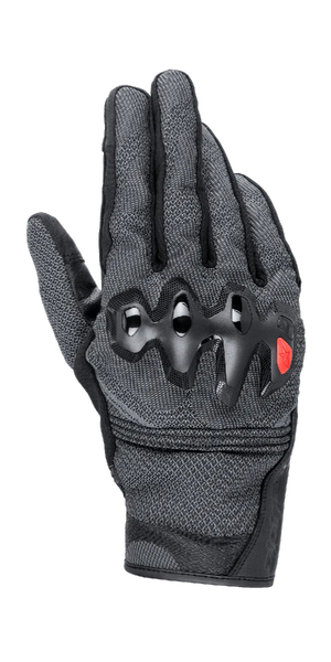 Alpinestars Morph Street Gloves, motorcycle urban gloves, gray and black, hard knuckle protectors with red accent logo, textured MorphTech Weave construction, short cuff design