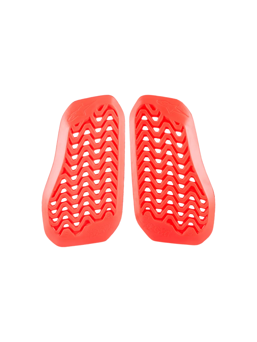 Alpinestars Nucleon Plasma Divided Chest Protector, Red Motorcycle Chest Armor Insert, Ventilated Zigzag Pattern with Perforated Holes, CE Certified Impact Protection, Dual-Piece Lightweight Construction