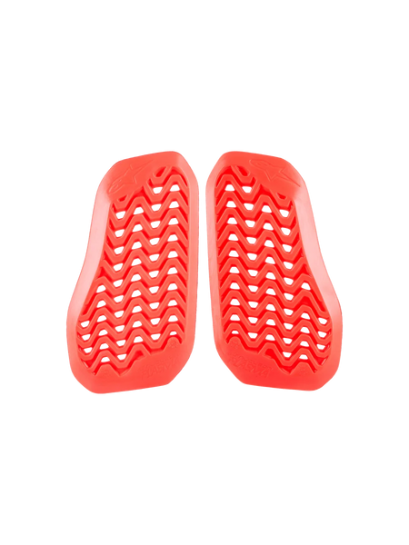 Alpinestars Nucleon Plasma Divided Chest Protector, Red Motorcycle Chest Armor Insert, Ventilated Zigzag Pattern with Perforated Holes, CE Certified Impact Protection, Dual-Piece Lightweight Construction