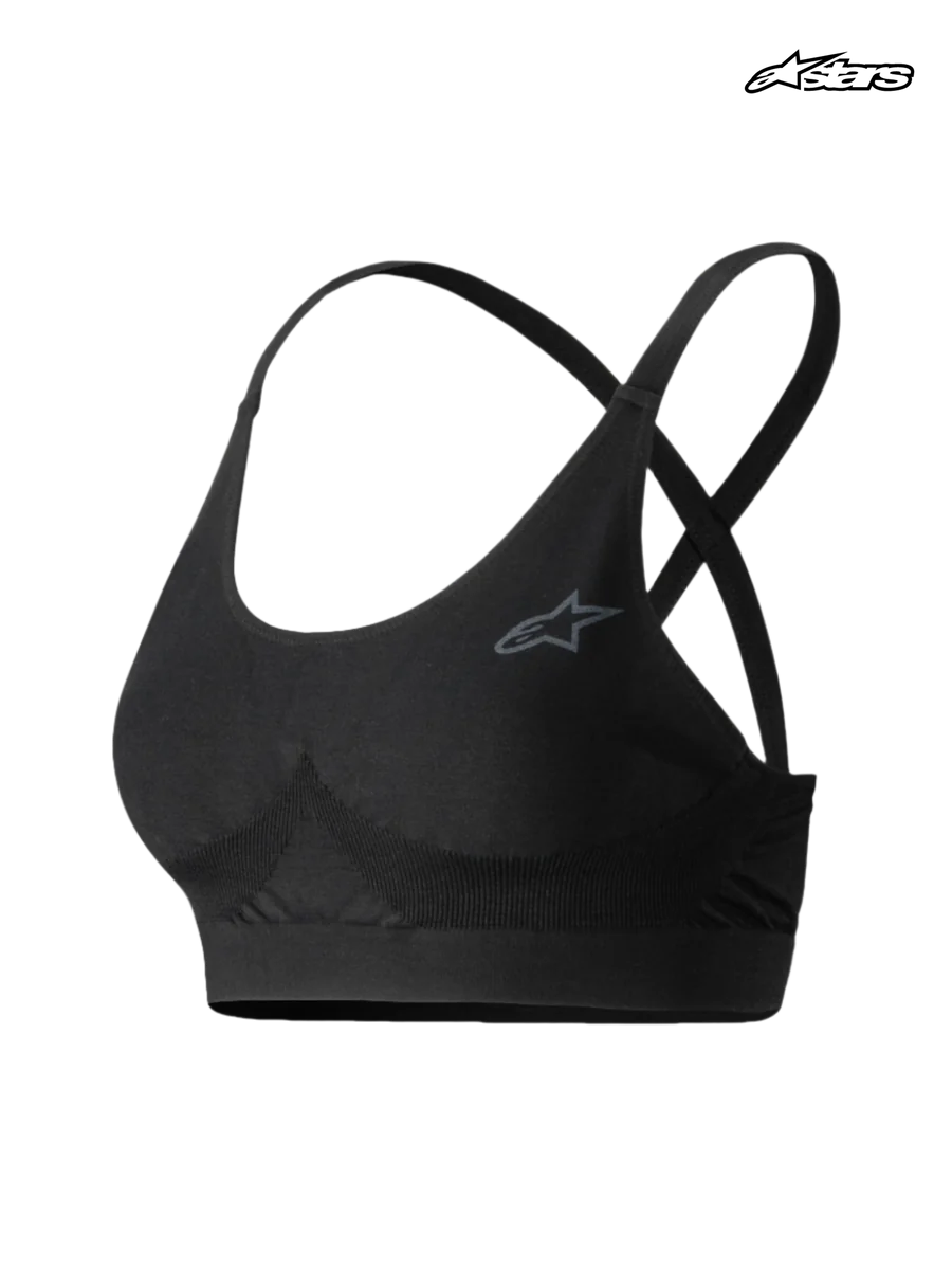 Alpinestars Stella TECH ZX Bra, women's auto racing base layer sports bra, black, FIA certified flame-resistant Lenzing FR construction