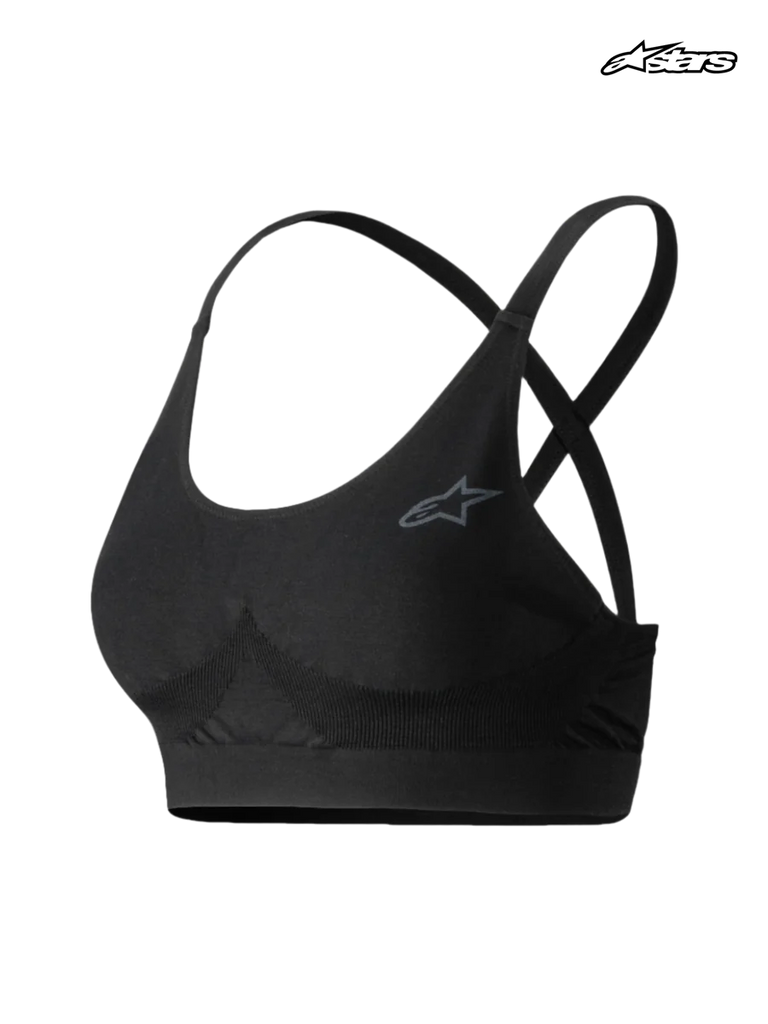 Alpinestars Stella TECH ZX Bra, women's auto racing base layer sports bra, black, FIA certified flame-resistant Lenzing FR construction