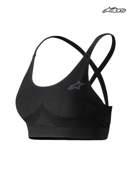 Alpinestars Stella TECH ZX Bra, women's auto racing base layer sports bra, black, FIA certified flame-resistant Lenzing FR construction