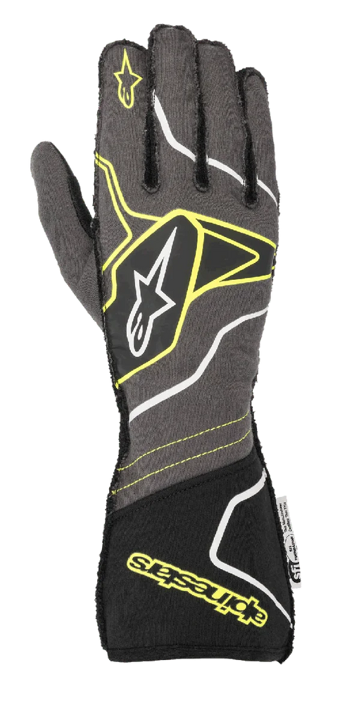 Alpinestars Tech-1 ZX V2 Gloves 2XL / Anthracite/Yellow Fluorescent/Black