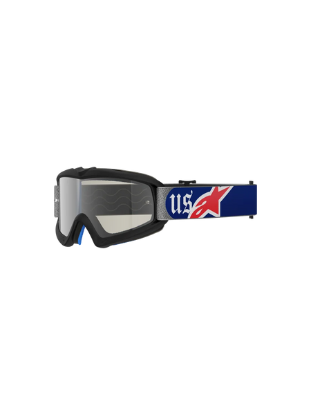 Alpinestars Vision Youth MERICA Goggles One Size / Red/Blue/Mirror Silver