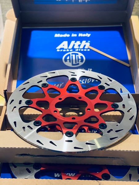 ALTH Street single front brake rotor with red carrier