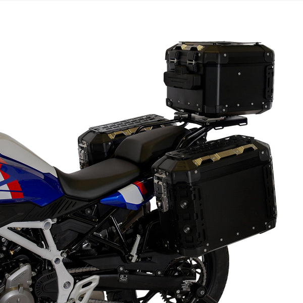 Unit Garage DPS-UGSET-5074 Atlas Aluminium Top Case 44L universal + BMW F450GS luggage rack with passenger grip