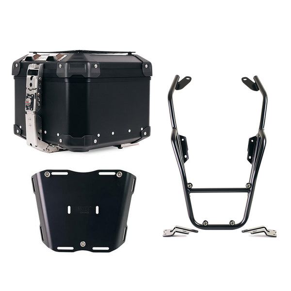 Unit Garage DPS-UGSET-4648 Atlas Aluminium Top Case 44L universal + BMW R12 NineT luggage rack with passenger grip