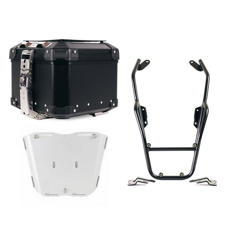 Unit Garage DPS-UGSET-4648 Atlas Aluminium Top Case 44L universal + BMW R12 NineT luggage rack with passenger grip