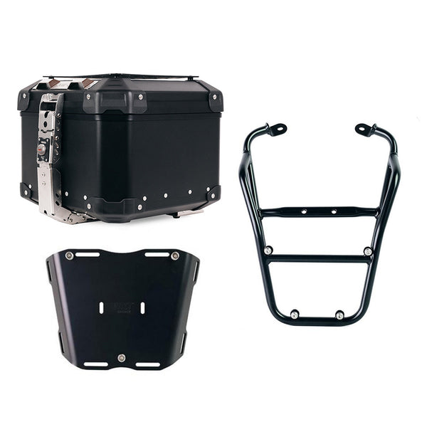 Unit Garage DPS-UGSET-4666 Atlas Aluminium Top Case 44L universal + Rear luggage rack with passenger grip Fantic Caballero 125-250-500