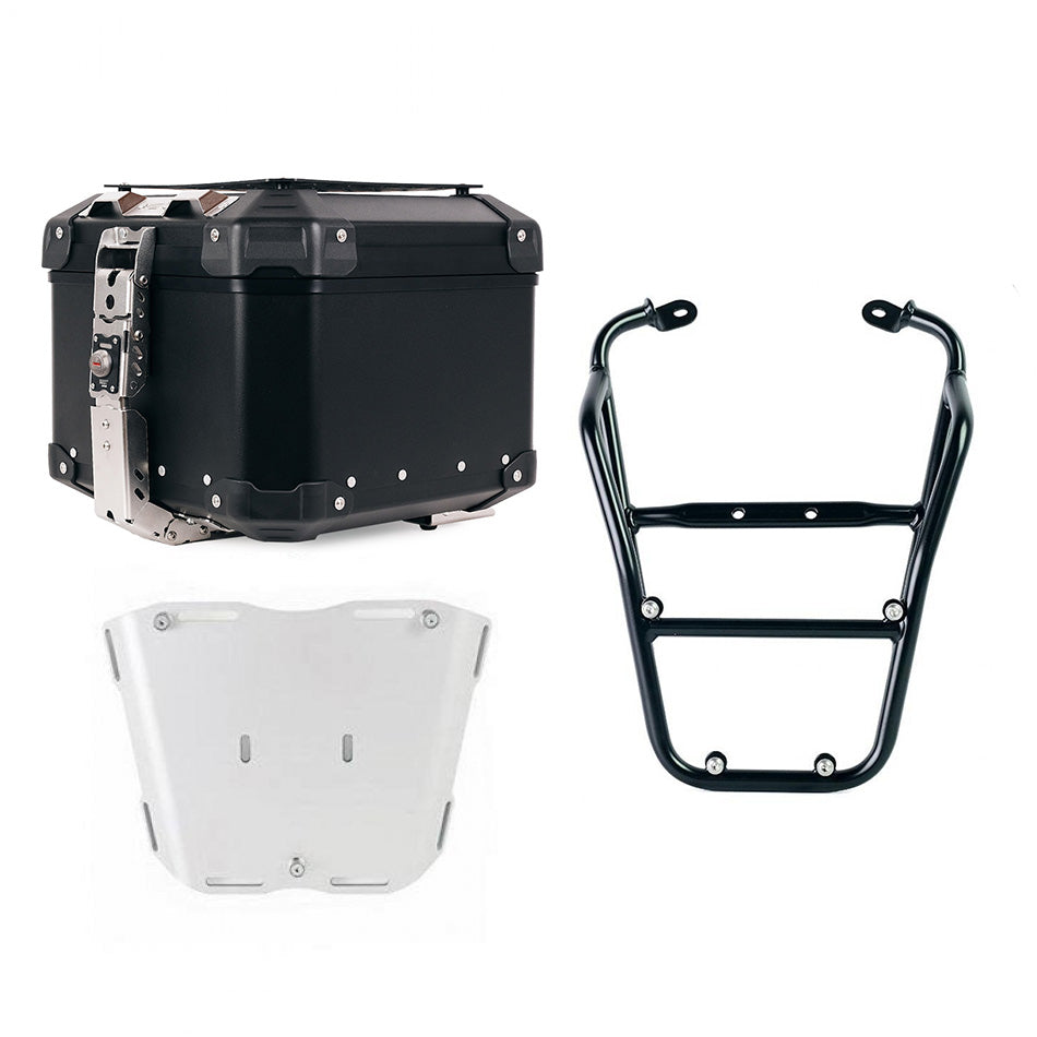 Unit Garage DPS-UGSET-4666 Atlas Aluminium Top Case 44L universal + Rear luggage rack with passenger grip Fantic Caballero 125-250-500