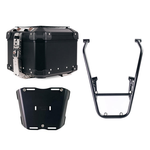 Unit Garage DPS-UGSET-4637 Atlas Aluminium Top Case 44L universal + Rear luggage rack with passenger grip Royal Enfield Guerrilla 450
