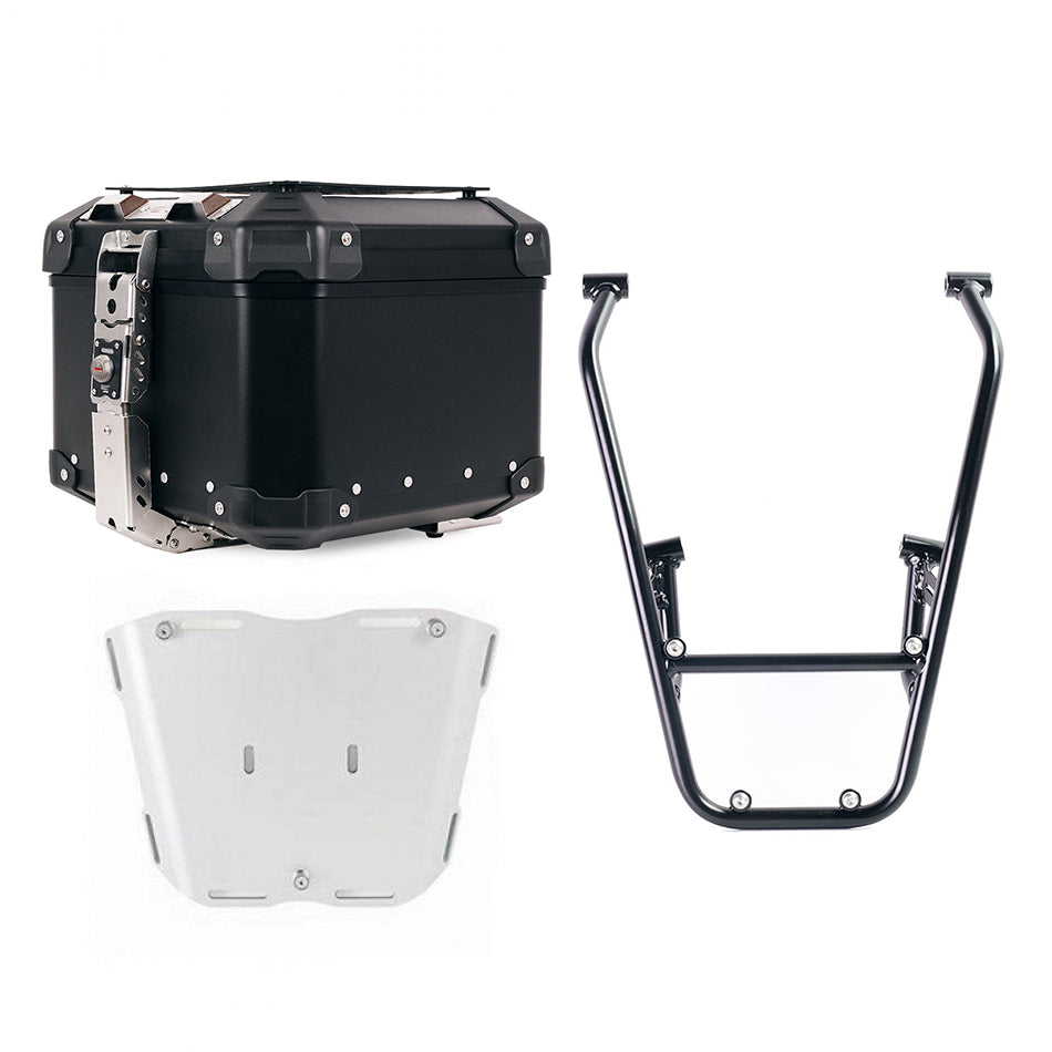 Unit Garage DPS-UGSET-4637 Atlas Aluminium Top Case 44L universal + Rear luggage rack with passenger grip Royal Enfield Guerrilla 450