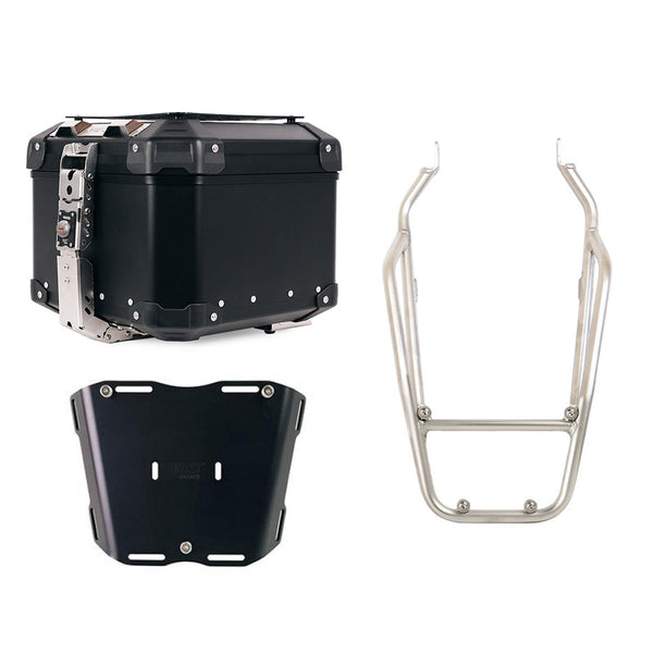 Unit Garage DPS-UGSET-4654 Atlas Aluminium Top Case 44L universal + Rear luggage rack with passenger grip Triumph Scrambler 1200 X & XE