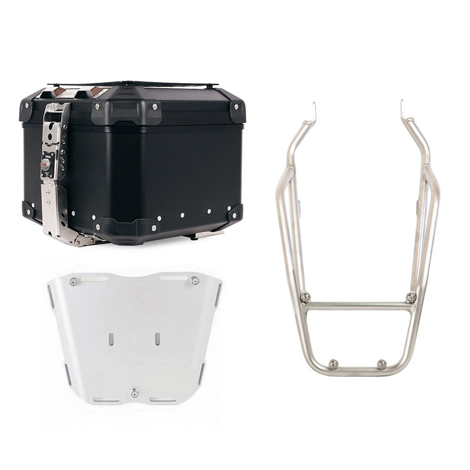 Unit Garage DPS-UGSET-4654 Atlas Aluminium Top Case 44L universal + Rear luggage rack with passenger grip Triumph Scrambler 1200 X & XE