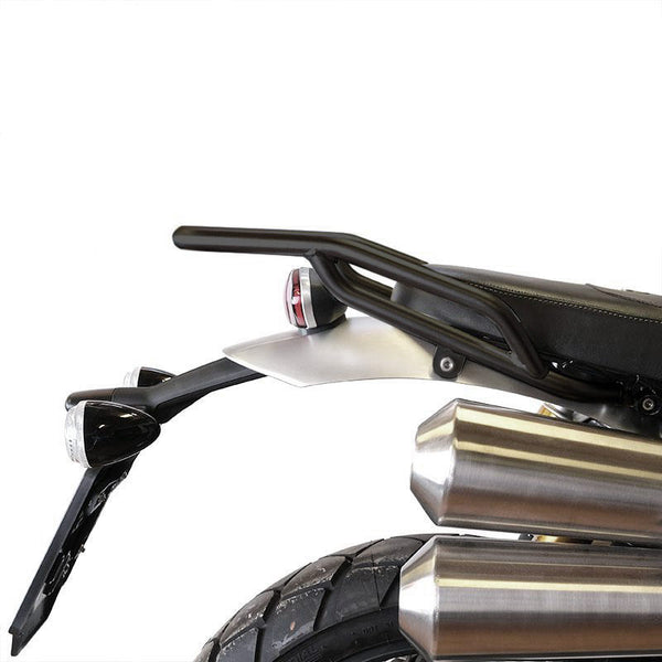Unit Garage DPS-UGSET-5095 Atlas Aluminium Top Case 44L universal + Black rear luggage rack with passenger grip Triumph Scrambler 1200 X & XE