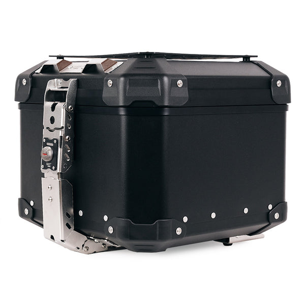 Unit Garage DPS-UGSET-4705 Atlas Aluminium Top Case 44L universal + Royal Enfield Bear 650 luggage rack with passenger grip