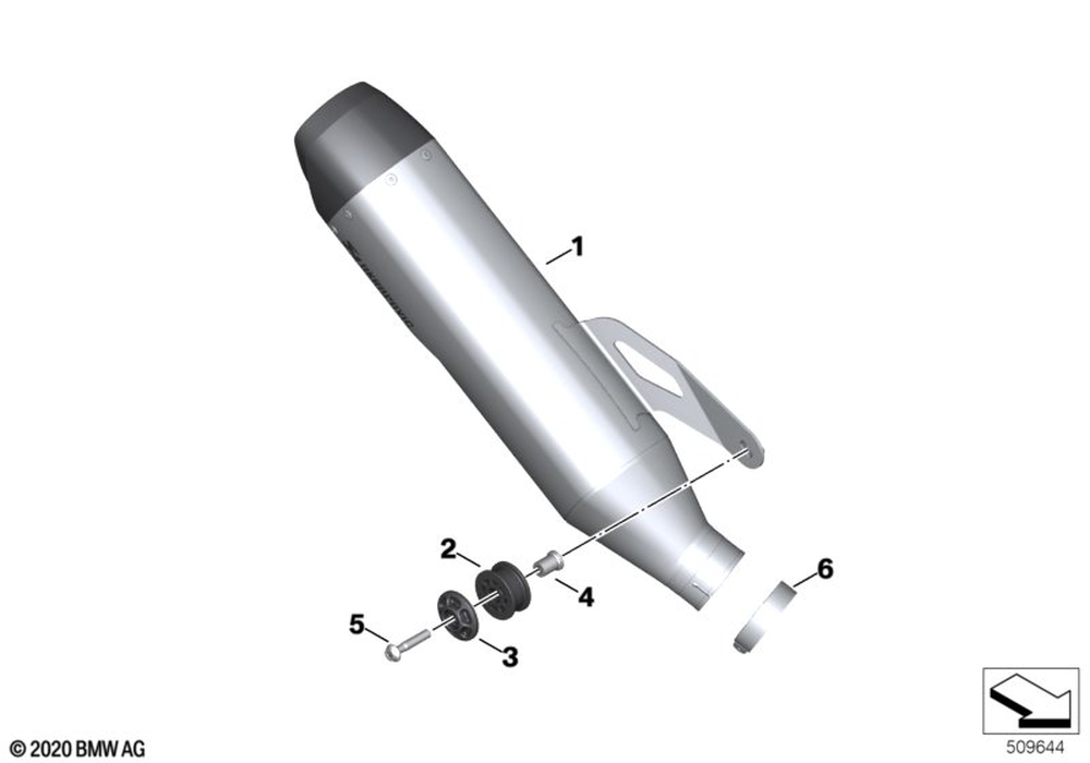 BMW OEM diagram — 07147924168, reference 6 only; other illustrated parts sold separately