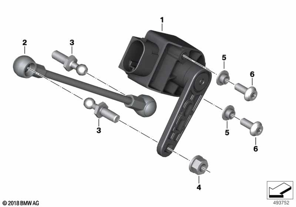 BMW OEM diagram — 31488531365, reference 3 only; other illustrated parts sold separately