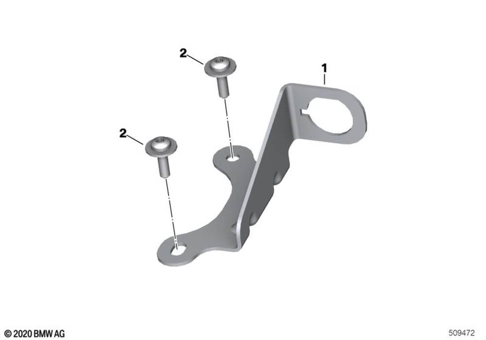 BMW Motorrad Bracket, USB Socket 61349446717 OEM exploded diagram, reference 1