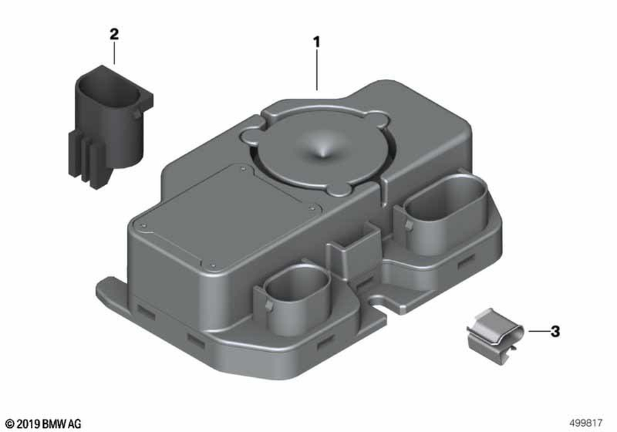 BMW OEM diagram — 65755A958C2, reference 1 only; other illustrated parts sold separately