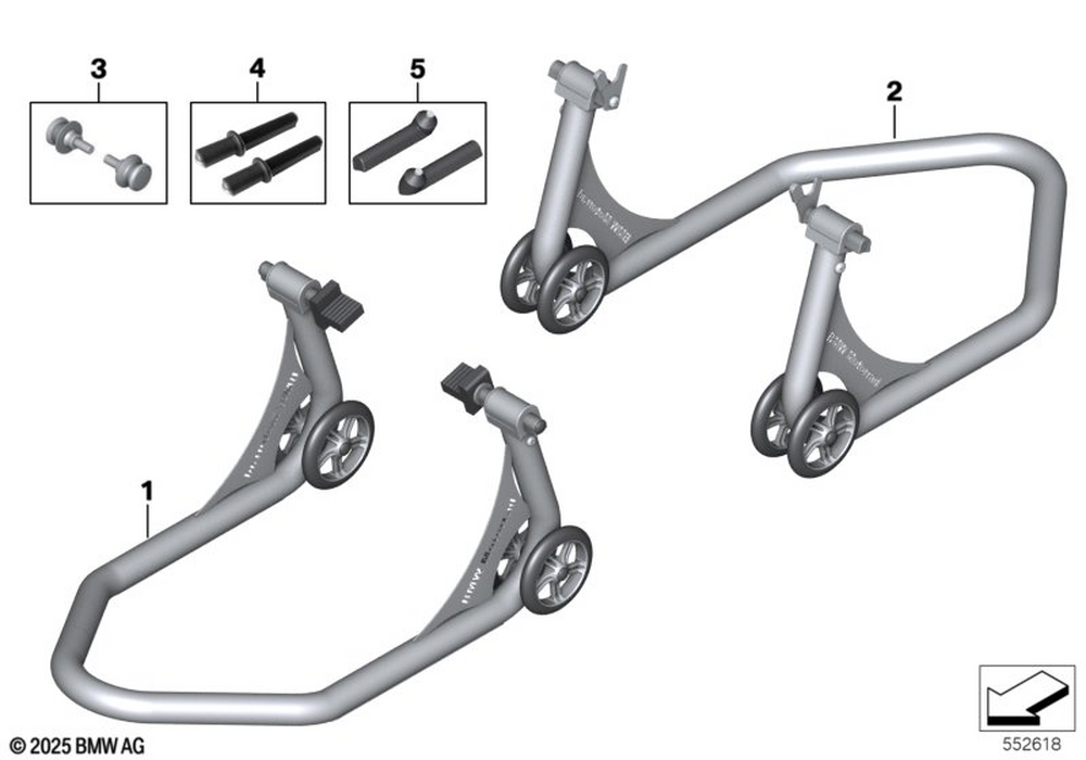 BMW OEM diagram — 77259457043, reference 3 only; other illustrated parts sold separately