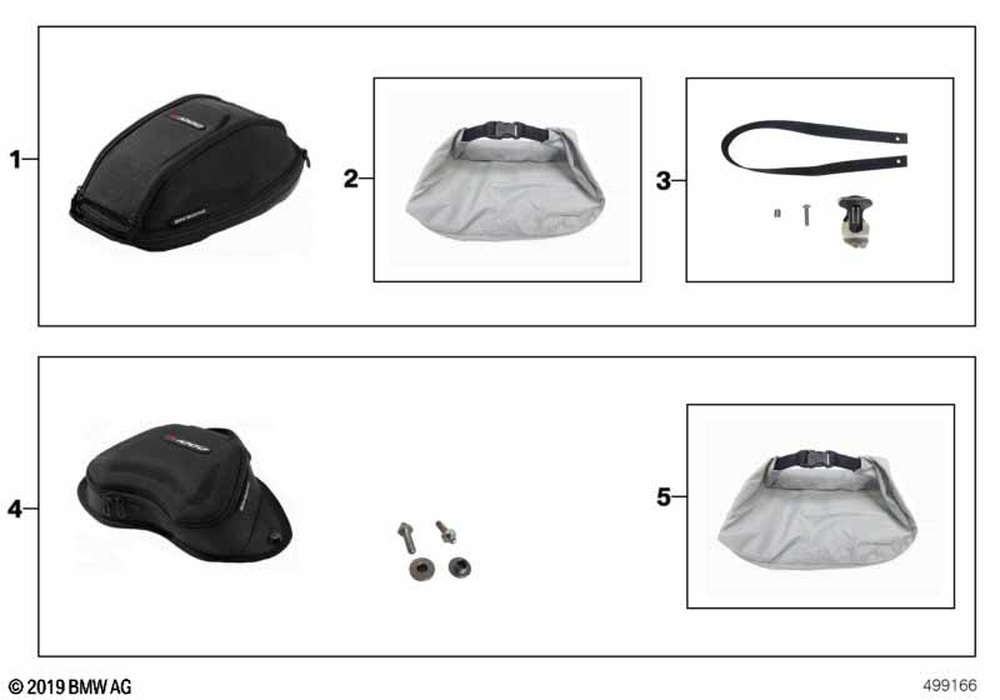 BMW OEM diagram — 77452463725, reference 4 only; other illustrated parts sold separately