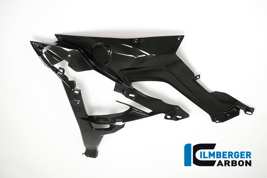 Ilmberger Carbon | Radiator Cover incl batch holder (left side)  - BMW S 1000 XR MY ´2015-2019 — BMW S 1000 XR from 2015 2019