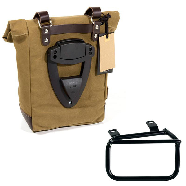 Unit Garage U001+2724SX Canvas side pannier 10L-14L + Left subframe Ducati Scrambler (2023 until now)