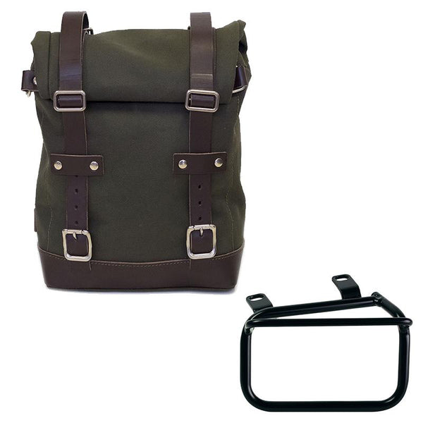 Unit Garage U001+2724SX Canvas side pannier 10L-14L + Left subframe Ducati Scrambler (2023 until now)