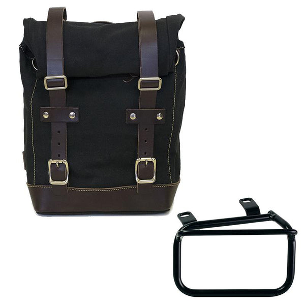 Unit Garage U001+2724SX Canvas side pannier 10L-14L + Left subframe Ducati Scrambler (2023 until now)