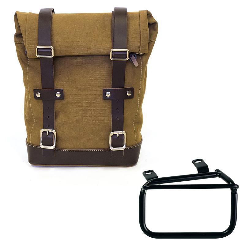 Unit Garage U001+2724SX Canvas side pannier 10L-14L + Left subframe Ducati Scrambler (2023 until now)