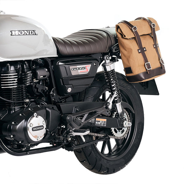 Unit Garage U001+4161SX Canvas side pannier 10L-14L + Left Frame Honda GB350S