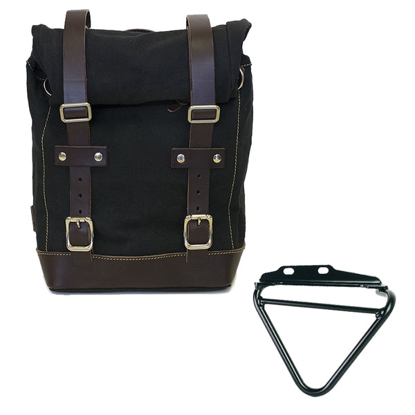 Unit Garage U001+3008SX Canvas side pannier 10L-14L + Left subframe Husqvarna 125-250-401 (2024 until now)