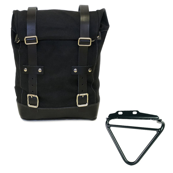Unit Garage U001+3008SX Canvas side pannier 10L-14L + Left subframe Husqvarna 125-250-401 (2024 until now)