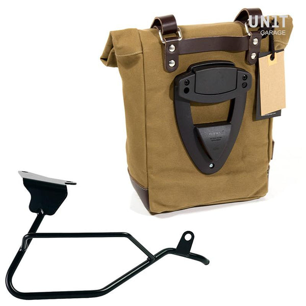 Unit Garage U001+2255DX Canvas side pannier 10L-14L + Right subrame Moto Guzzi V100 Mandello