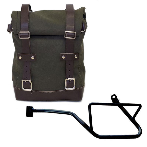 Unit Garage U001+2231SX Canvas side pannier 10L-14L + Left Frame Moto Guzzi V7 EURO5 PLUS (2025 until now)