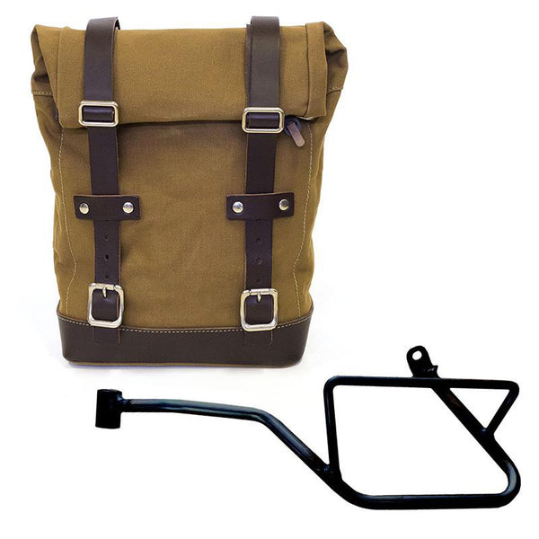 Unit Garage U001+2231SX Canvas side pannier 10L-14L + Left Frame Moto Guzzi V7 EURO5 PLUS (2025 until now)