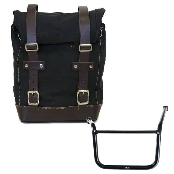 Unit Garage U001+2280SX Canvas side pannier 10L-14L + Left subframe Guzzi V85TT (2024 until now)