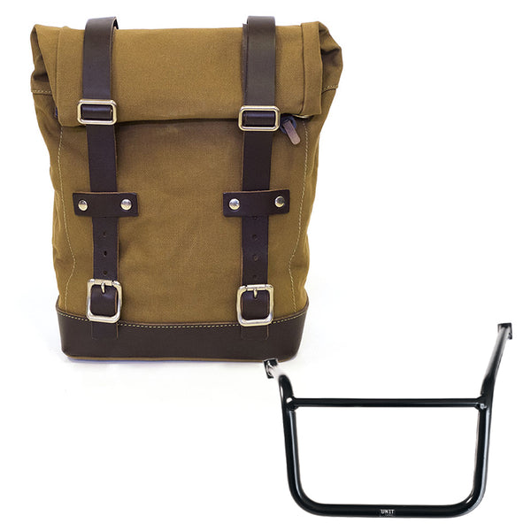 Unit Garage U001+2280SX Canvas side pannier 10L-14L + Left subframe Guzzi V85TT (2024 until now)