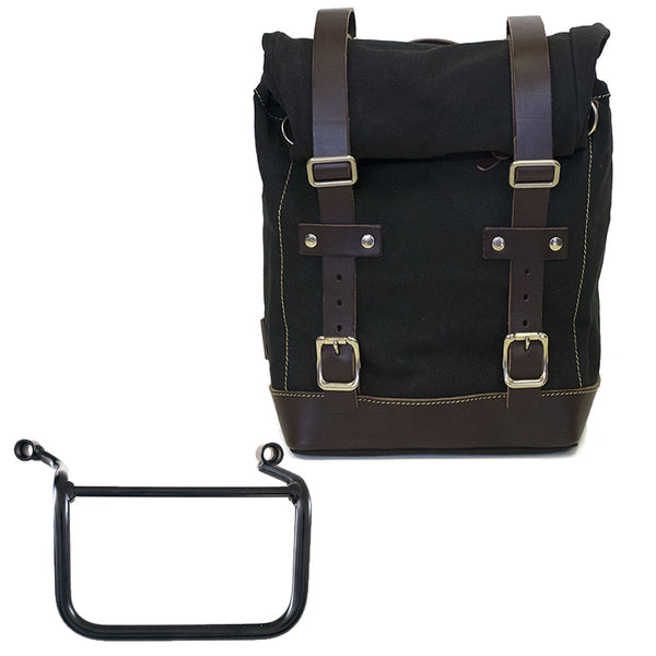 Unit Garage U001+3802DX Canvas side pannier 10L-14L + Right Frame Royal Enfield Himalayan 450 (2024 until now)