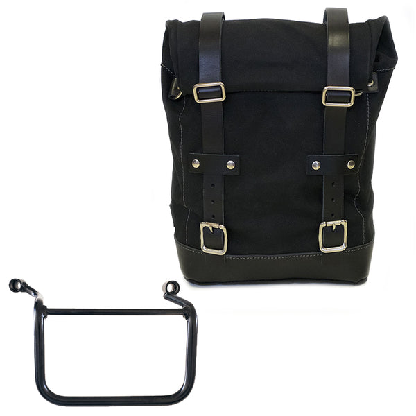 Unit Garage U001+3802DX Canvas side pannier 10L-14L + Right Frame Royal Enfield Himalayan 450 (2024 until now)