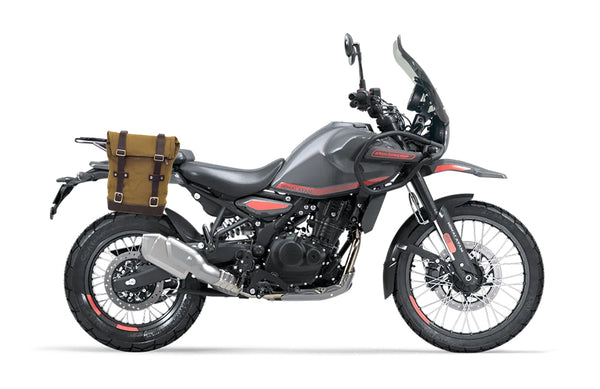 Unit Garage U001+3802DX Canvas side pannier 10L-14L + Right Frame Royal Enfield Himalayan 450 (2024 until now)