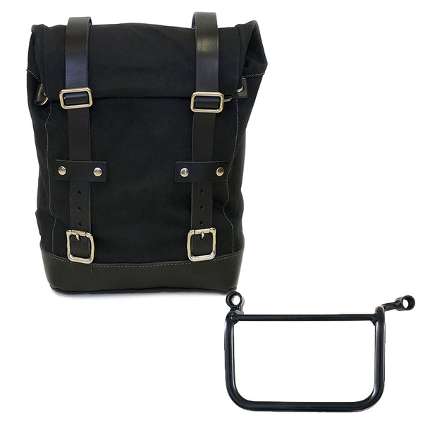 Unit Garage U001+3802SX Canvas side pannier 10L-14L + Left Frame Royal Enfield Himalayan 450 (2024 until now)