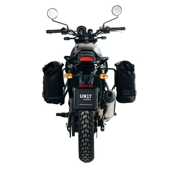 Unit Garage U001+3801DX Canvas side pannier 10L-14L + Right Frame Royal Enfield Himalayan, Scram 411 