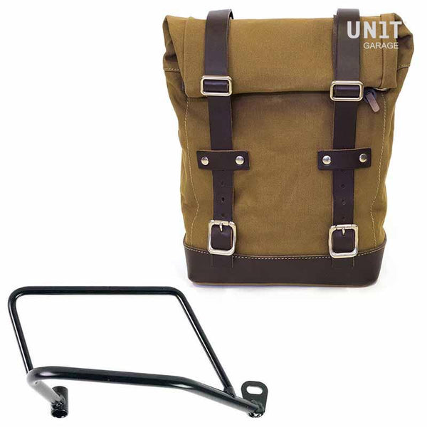 Unit Garage U001+1021DX Side Pannier Canvas + Right Subframe Kawasaki Z650RS - Z900RS