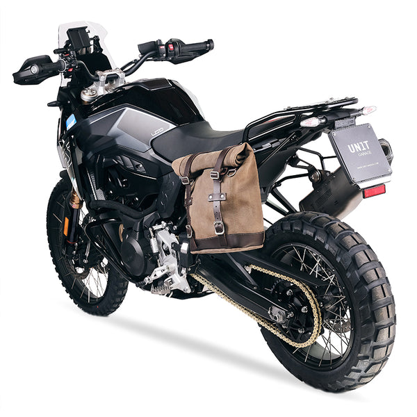 Unit Garage U002+4501SX Waxed suede side pannier 10L-14L + Left Subframe BMW F900GS