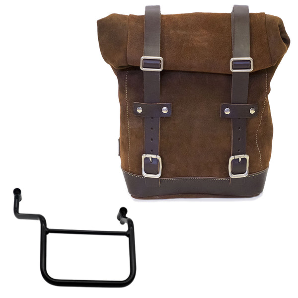 Unit Garage U002+4181DX Waxed suede side pannier 10L-14L + Right Frame Honda Transalp 750 (2023 until now)