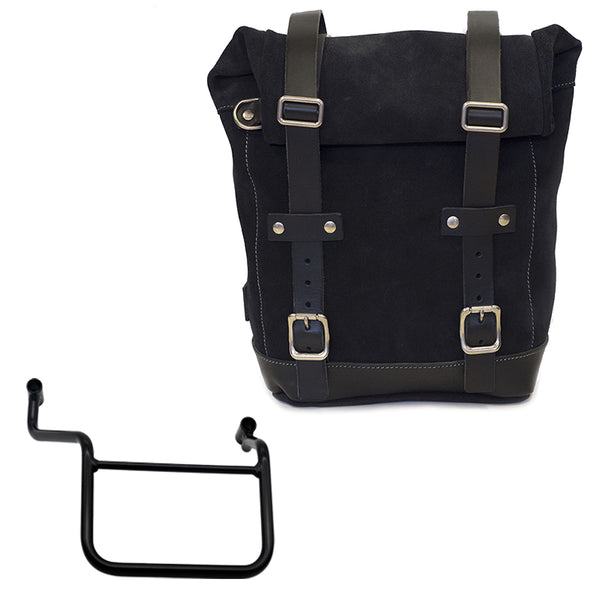 Unit Garage U002+4181DX Waxed suede side pannier 10L-14L + Right Frame Honda Transalp 750 (2023 until now)