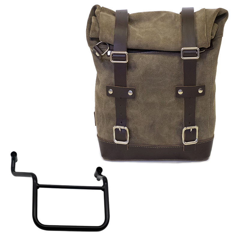 Unit Garage U002+4181DX Waxed suede side pannier 10L-14L + Right Frame Honda Transalp 750 (2023 until now)